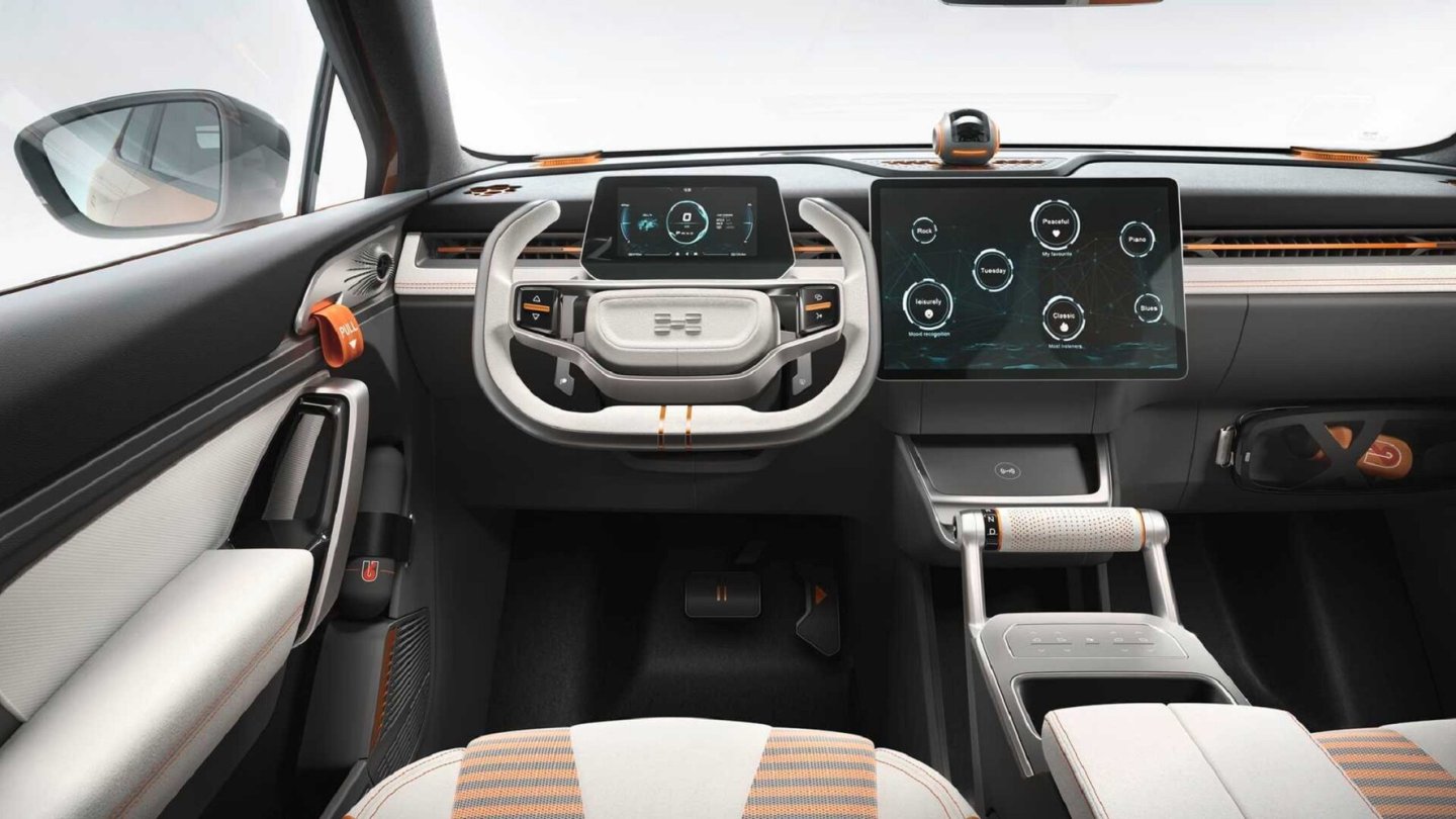 Das große Infotainment-Display wird in der Serienversion übernommen.