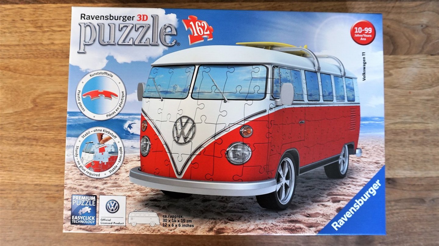 Die Verpackung des werdenden Bulli.