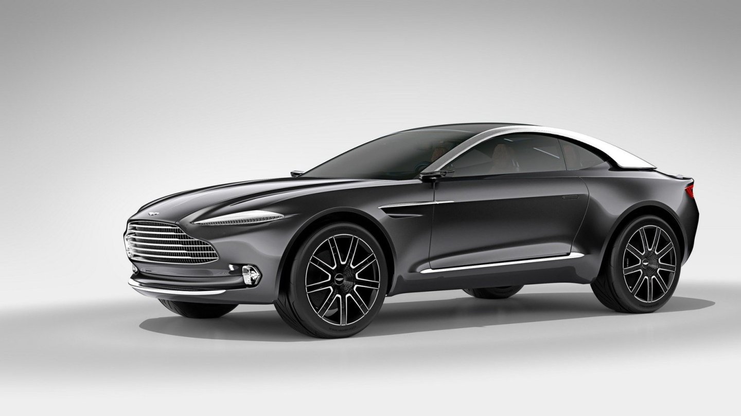 Aus der Studie Aston Martin DBX soll ein Serienmodell mit Benzinern werden.