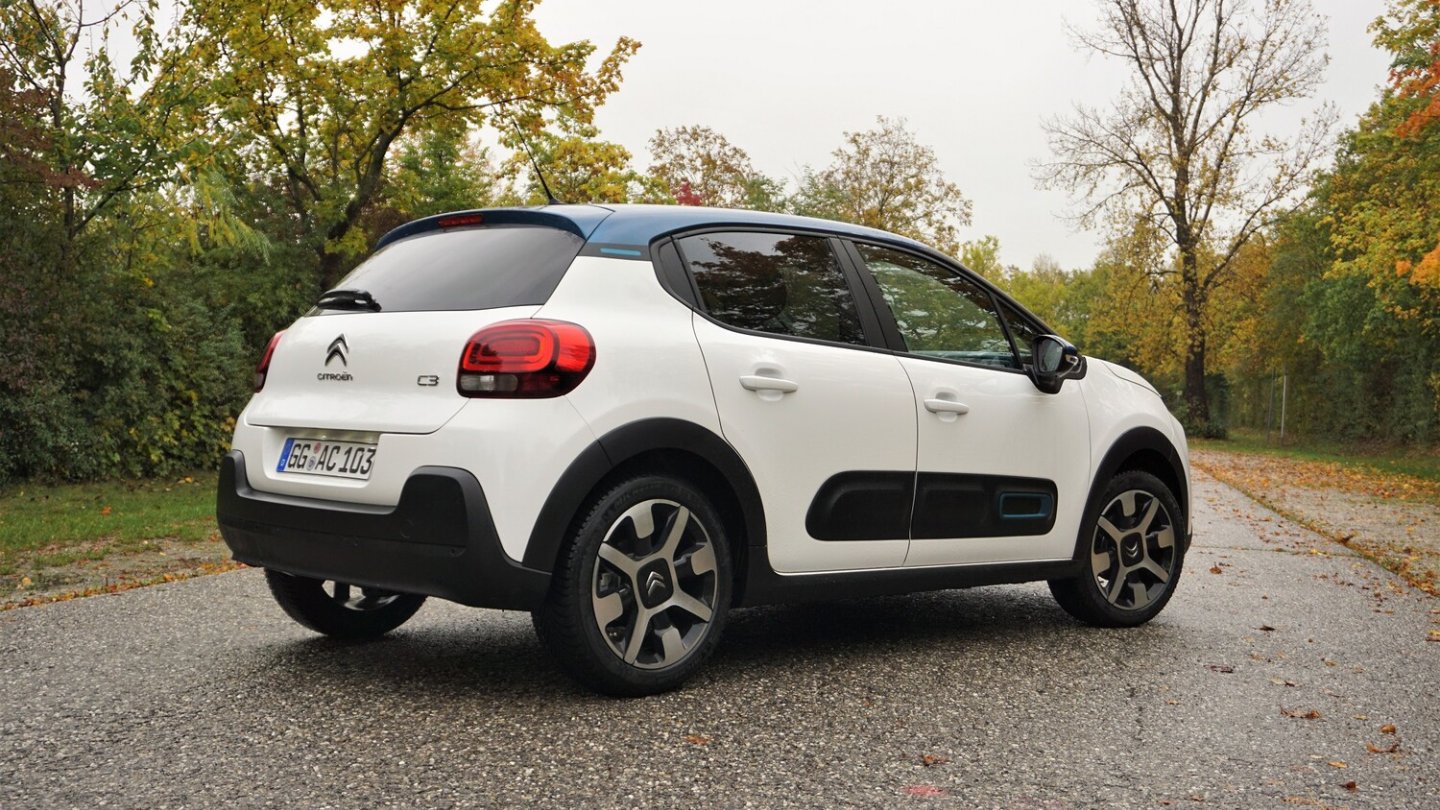 Das Heck des Citroën C3 bleibt mit dem Facelift unverändert.
