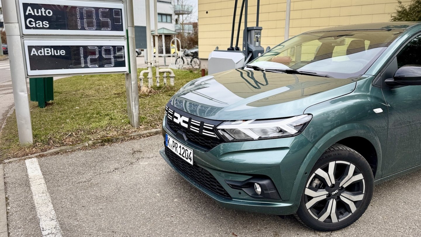 Auch der LPG-Preis variiert. Wi haben wiederholt für 1,059 Euro je Liter getankt.