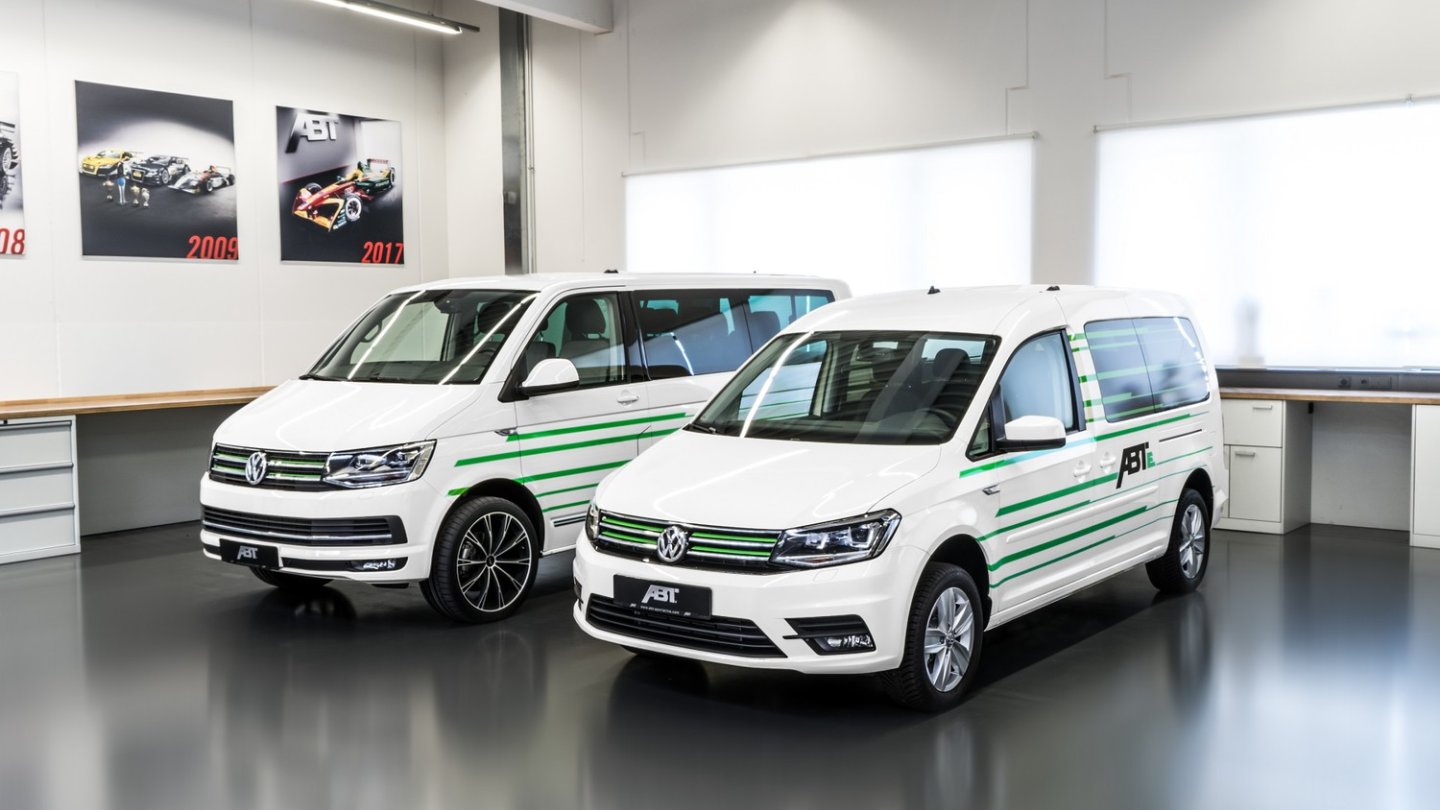Abt baut den T6 und den Caddy zu E-Autos um.