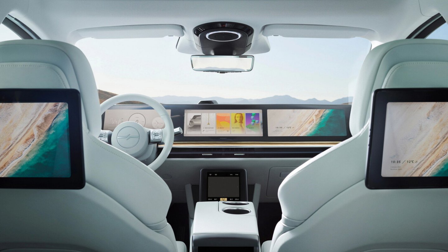 Das Cockpit der Studie Sony Vision S-02.