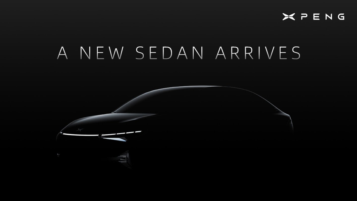 Erste Teaserbilder zur zweiten Xpeng-Limousine wurden gezeigt.