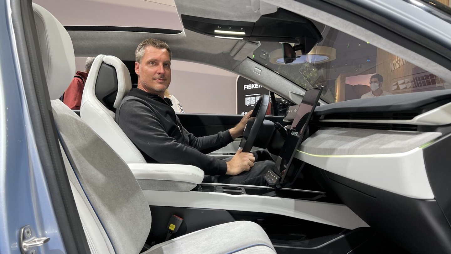 Im Innenraum setzt Fisker auf Recycling-Material.