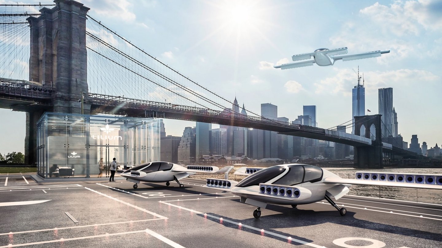 Lilium Aviation aus München zeigt diese Flugauto-Vision