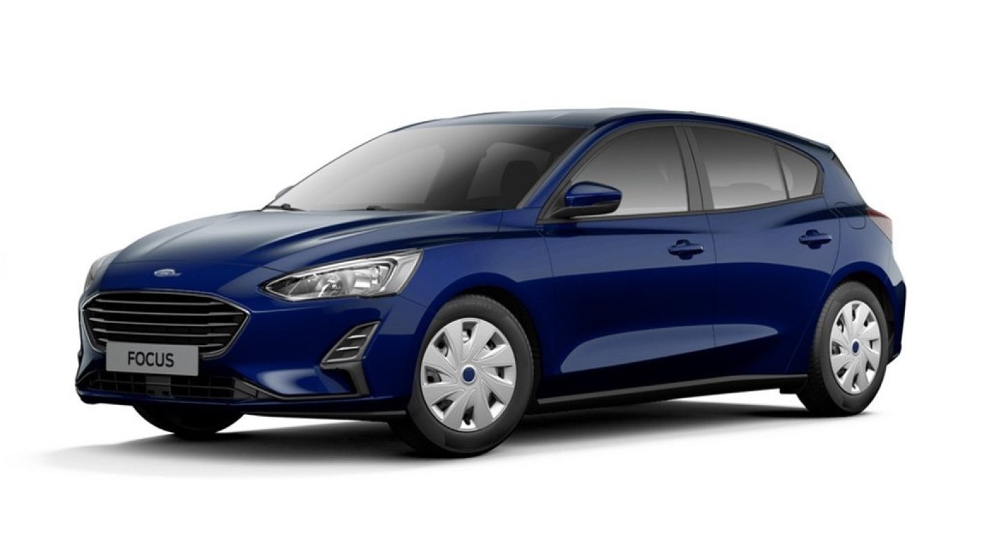 Der Ford Focus als Basismodell Trend mit Radvollblenden.