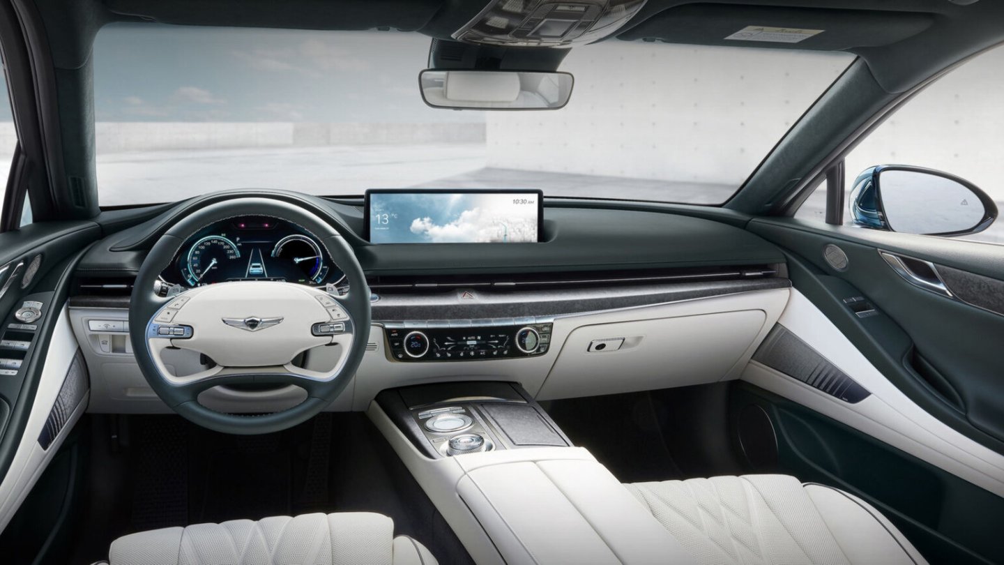 Das Cockpit des Genesis Electrified G80.