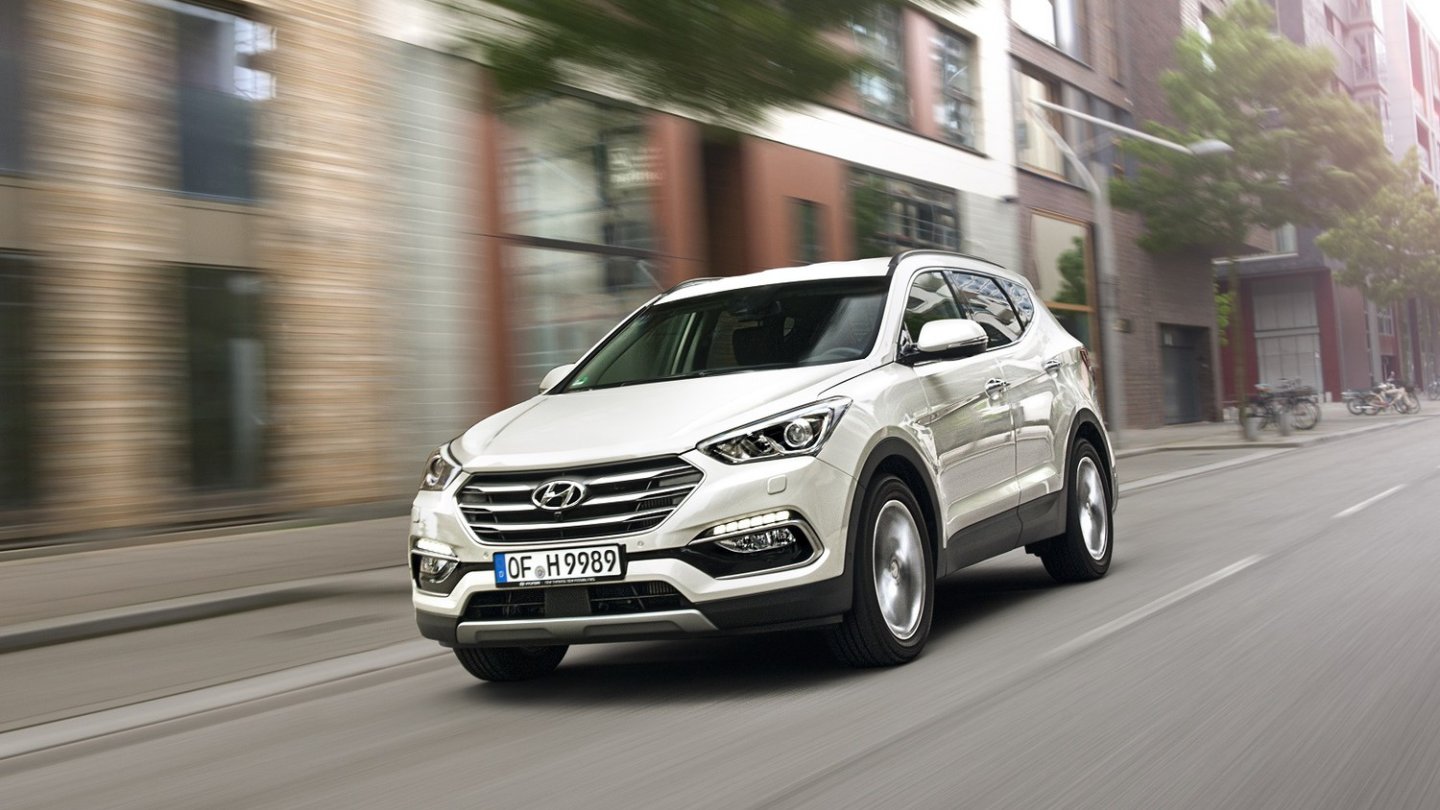 Die Santa Fe - Modelle für Familien haben immer Frontantrieb.