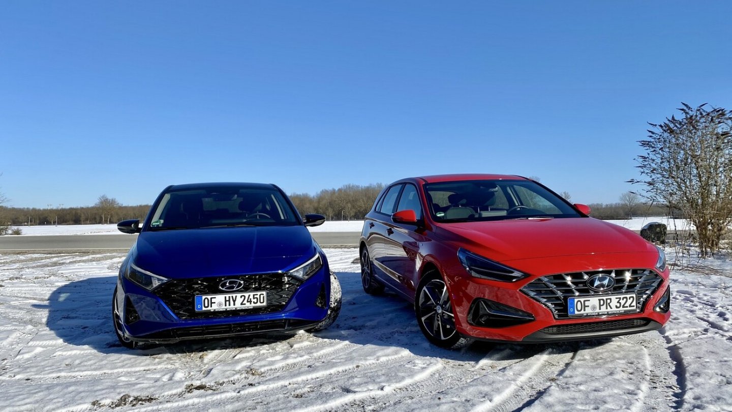 i20 und i30 interpretieren das Markengesicht auf unterschiedliche Art und Weise.