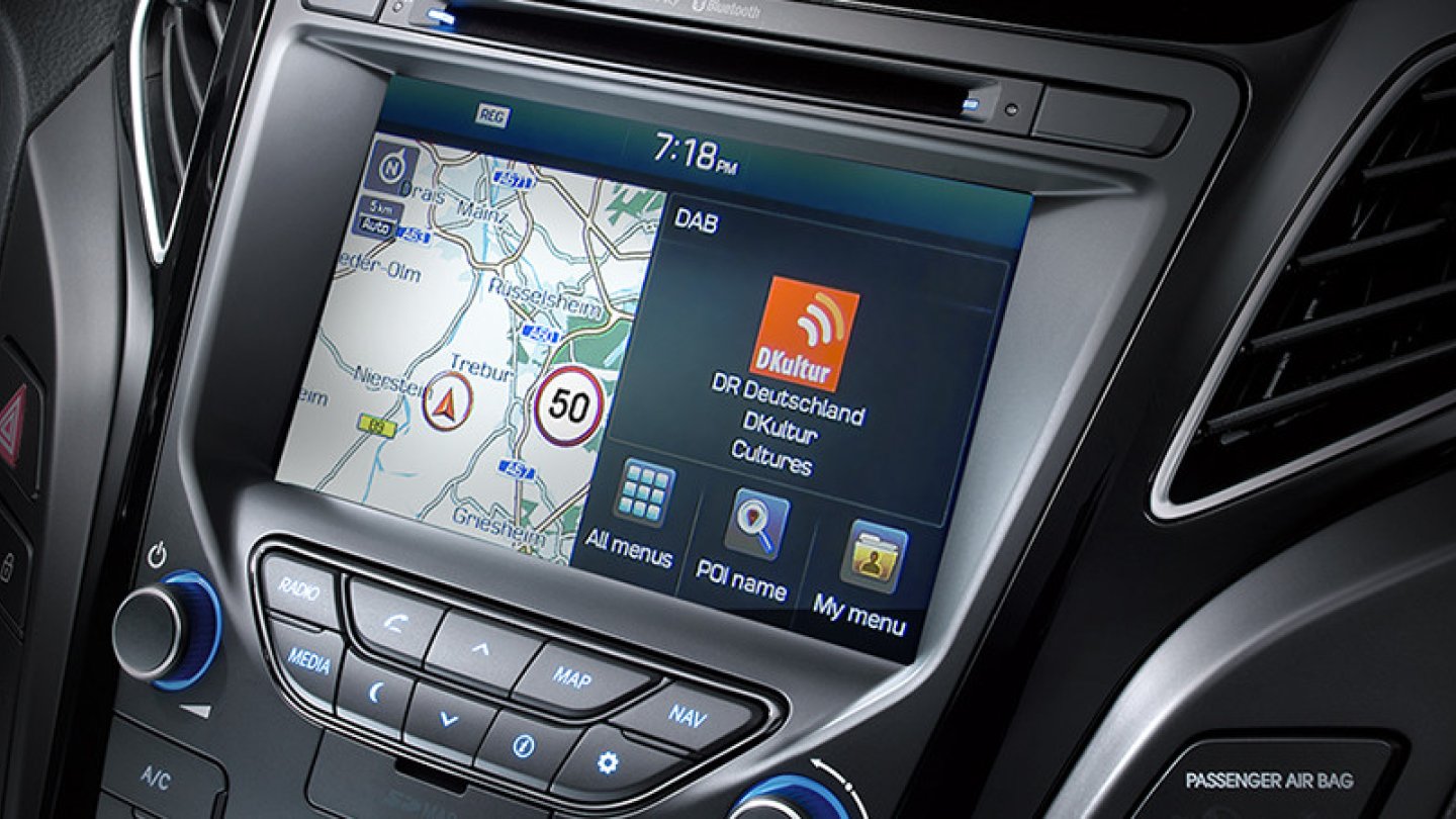 Das neue Navigationsgerät im Hyundai i40.