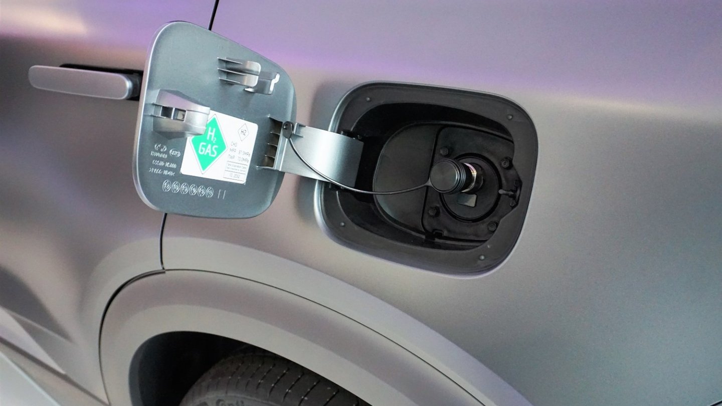 In wenigen Minuten lässt sich der Hyundai Nexo volltanken.