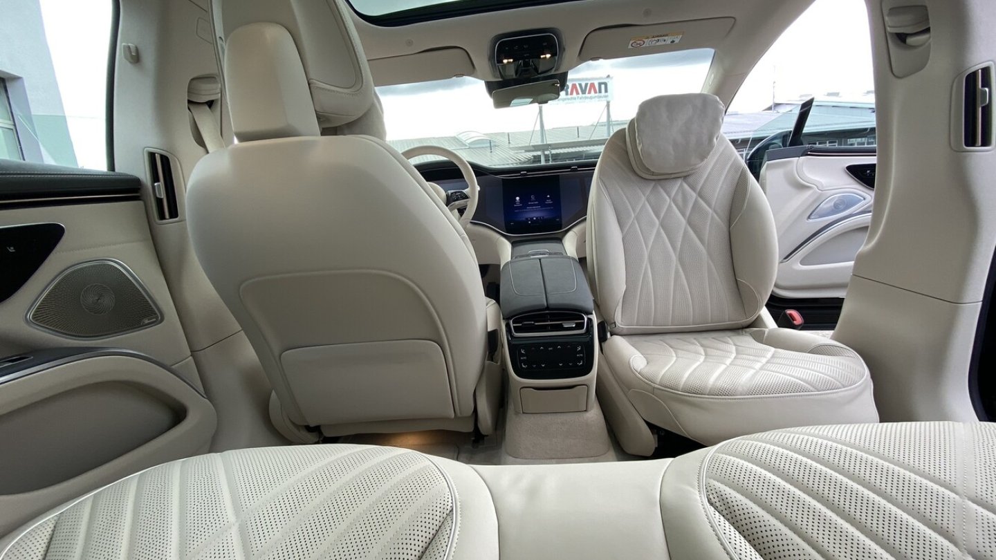 Ausblick von der Chef-Abteilung in den Trigema-EQS.