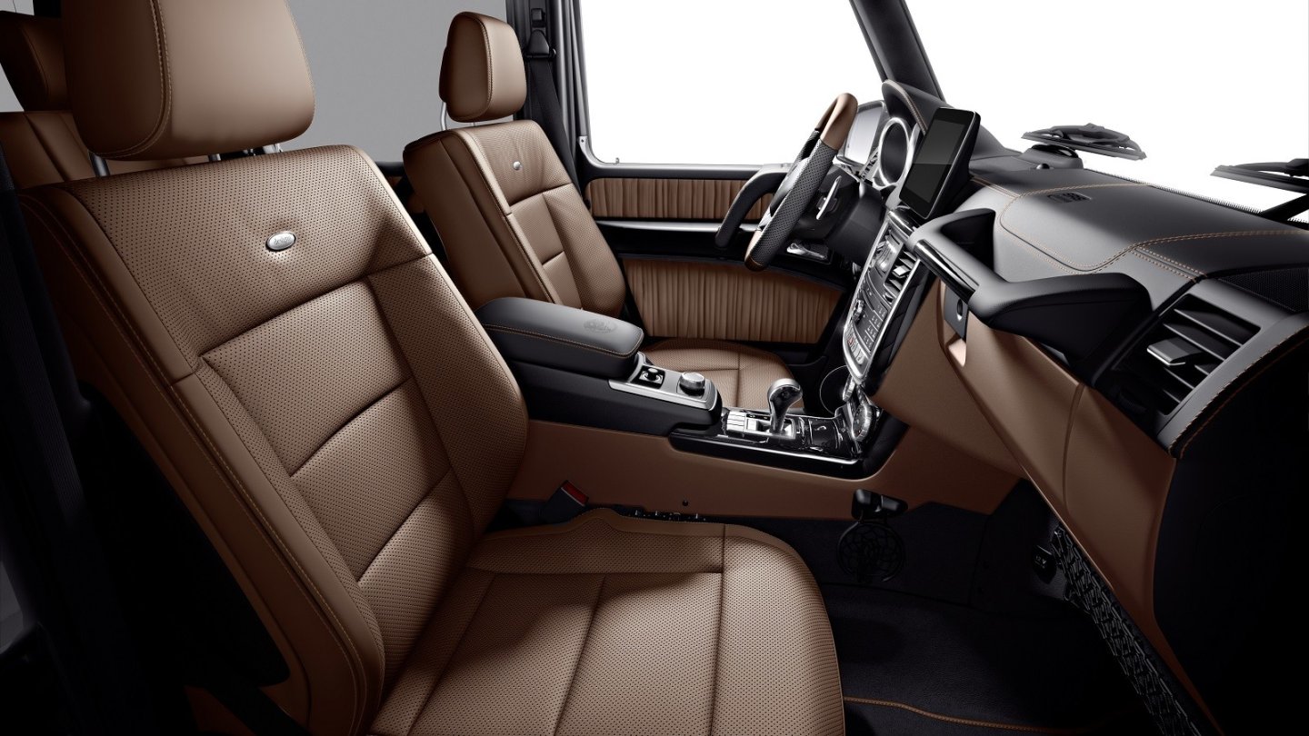 Der G350 Limited Edition trägt auch innen braunes Leder.