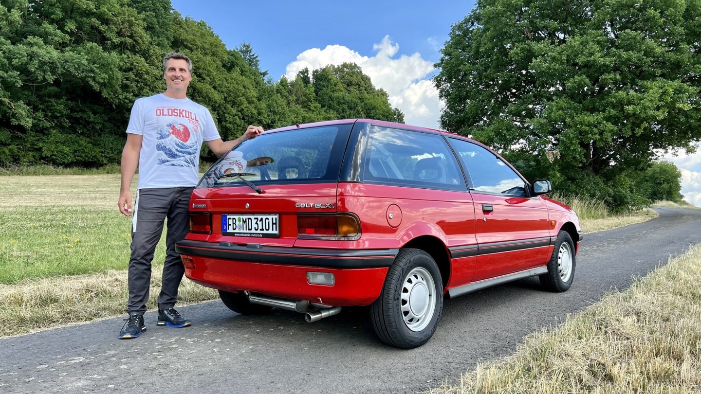 Gute Laune nach der Ausfahrt mit dem 1991er-Colt.