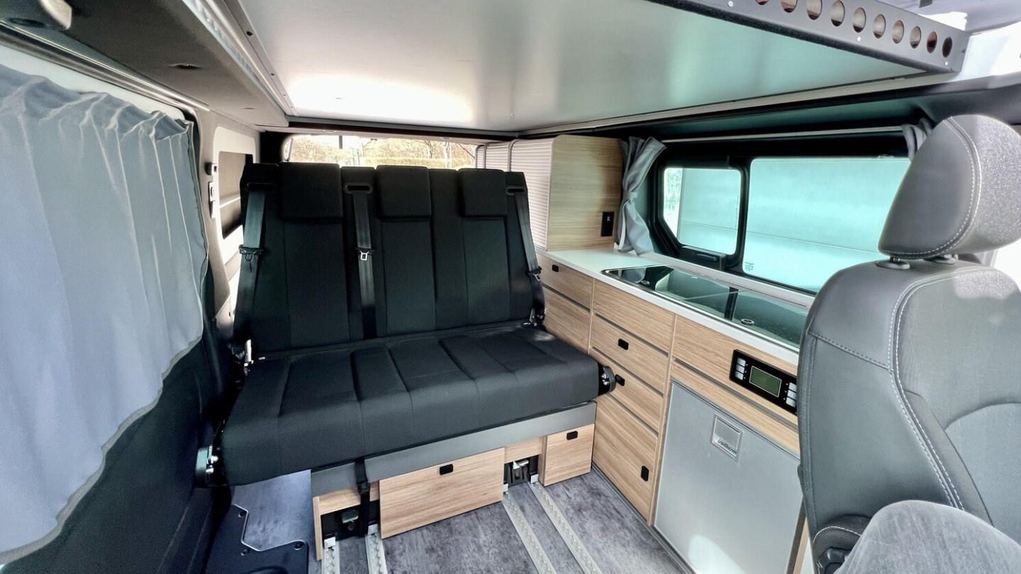 Mit der verschiebbaren Bank im Innenraum gibt es die größtmögliche Flexibilität.