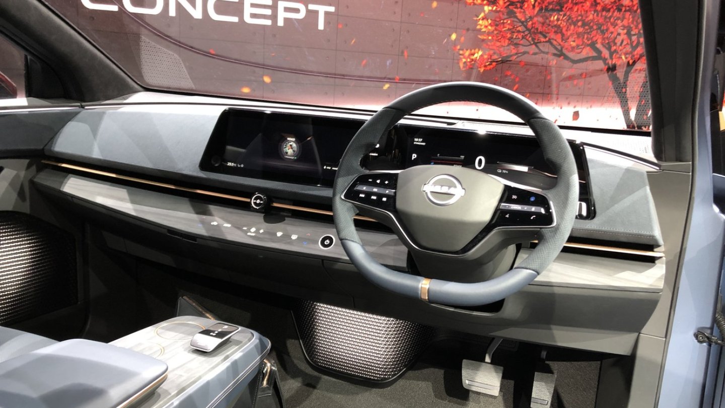 Reduzierter Innenraum mit zwei 12,3-Zoll-Displays.