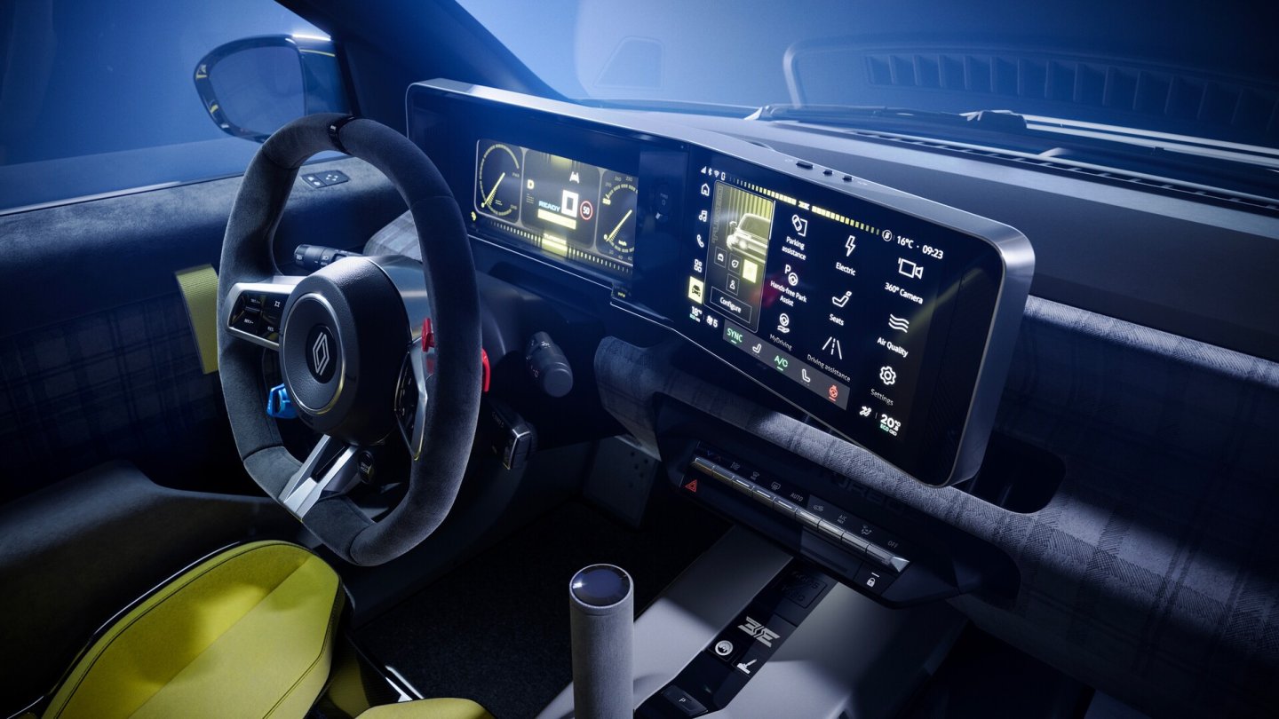 Auch der extreme R5 hat ein Cockpit mit großen Displays und Google-Dienste für das Infotainment-System.