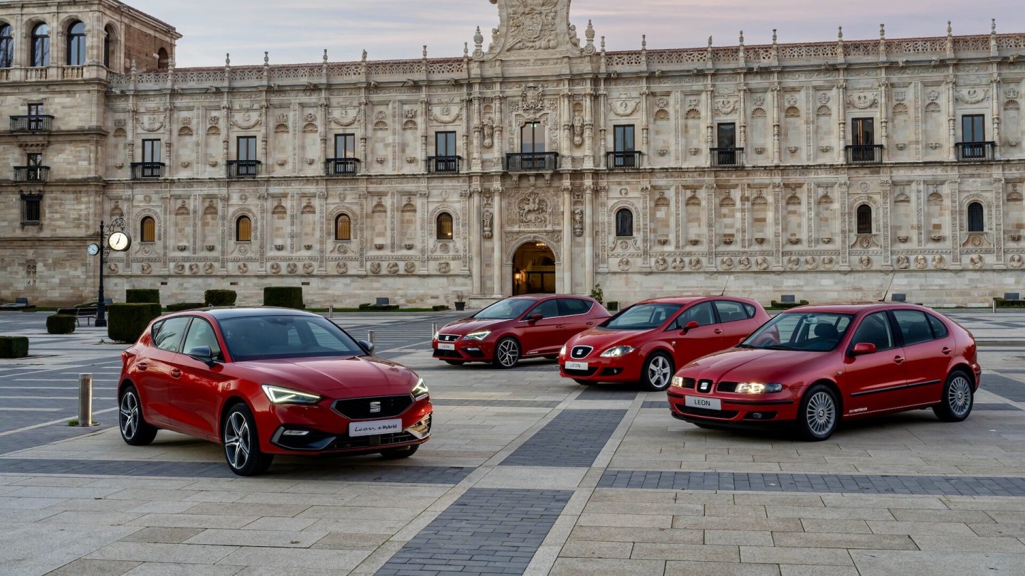 Seit 1999 am Start - vier Generationen Seat Leon.