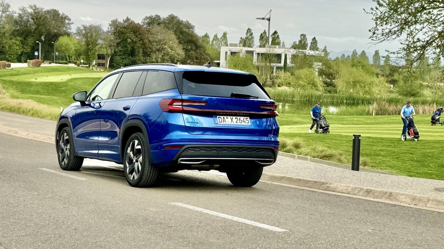 Ablenkung vom Golf-Spiel: Der neue Kodiaq auf Tour.