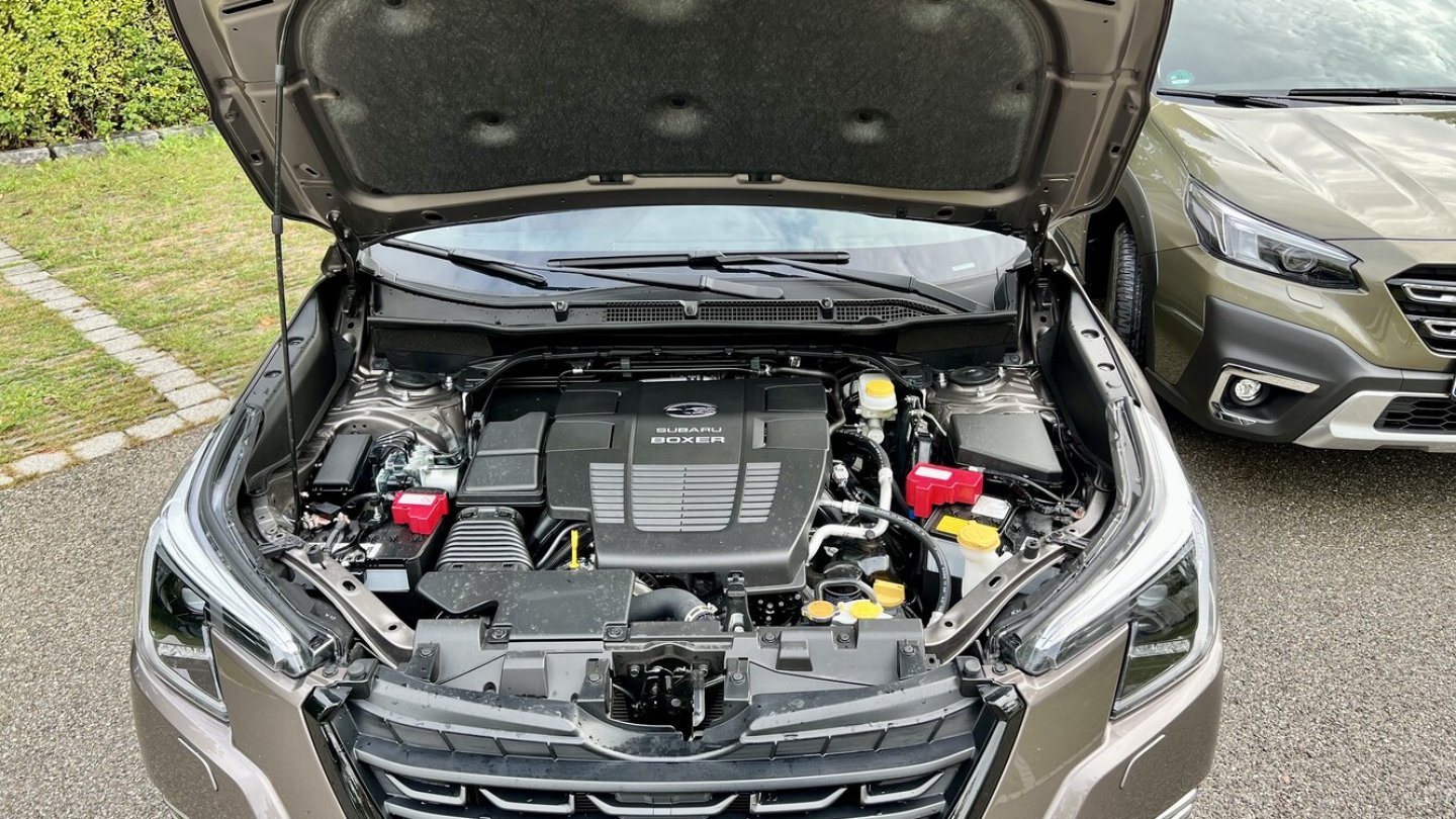 Im Bild: Der mild hybridisierte Boxermotor des Subaru Forester.