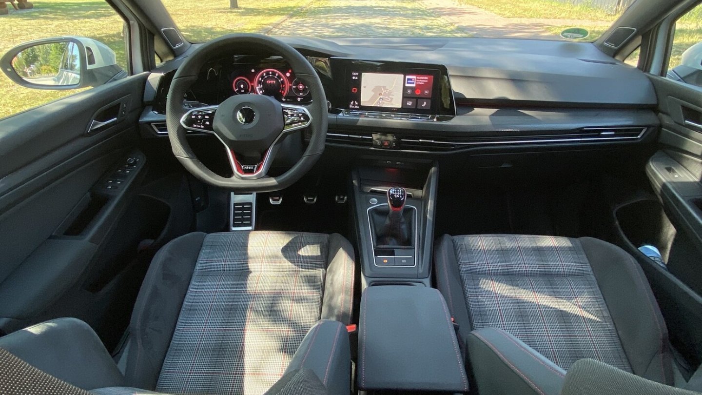 Das Stoffmuster Clark ist typische für den Golf GTI.