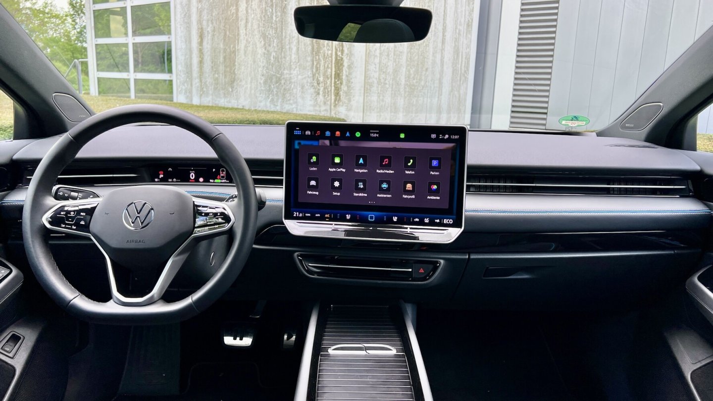 Einst vorherrschende Probleme mit der Infotainment-Software scheint VW beim ID.7 voll im Grioff zu haben.