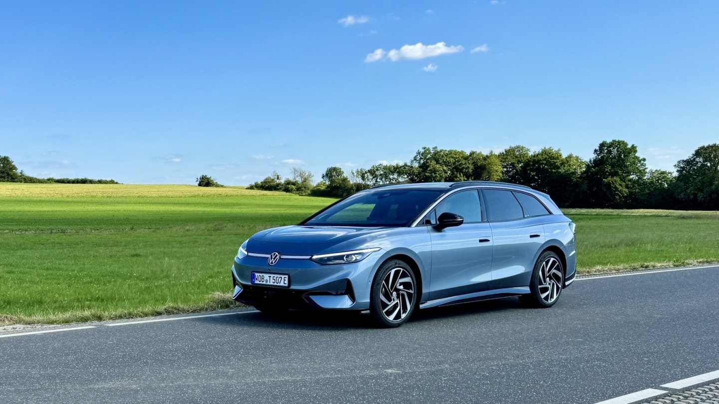 Unterwegs im VW ID.7 Tourer Pro mit 77 kWh großem Akku.