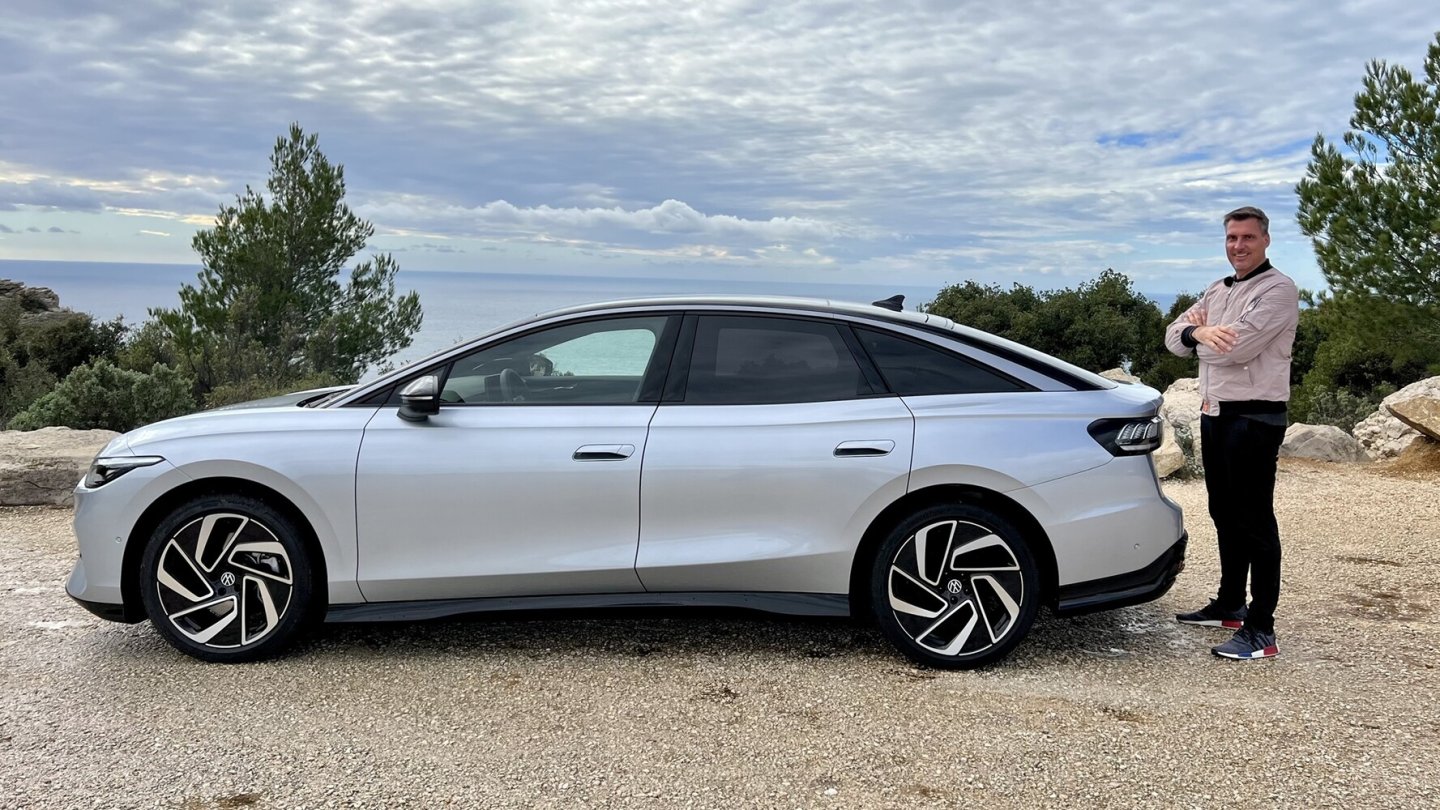 Länge läuft: Der VW ID.7 misst 4,96 Meter.