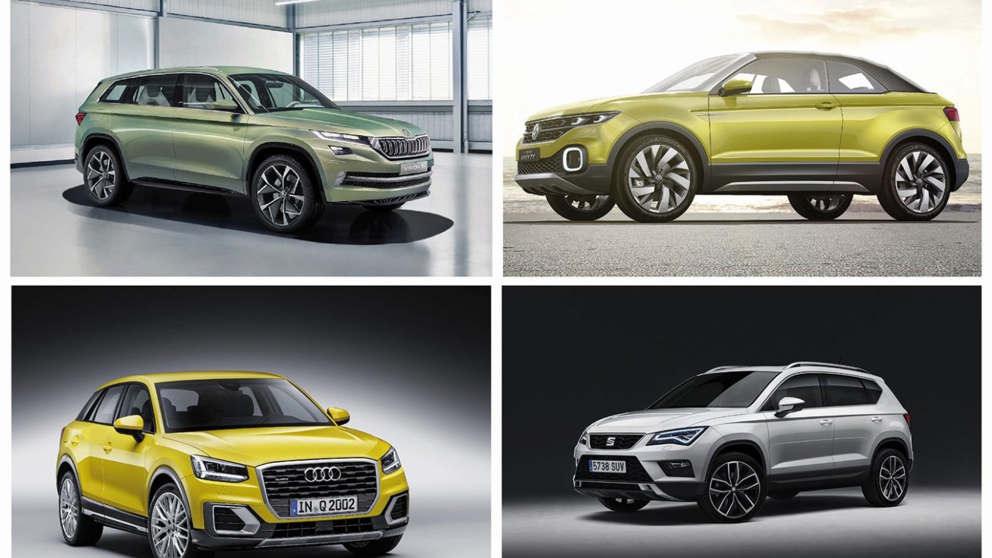 Vier Konzernneuheiten. Alles SUV. Alle auf des dem gleichen Baukasten.