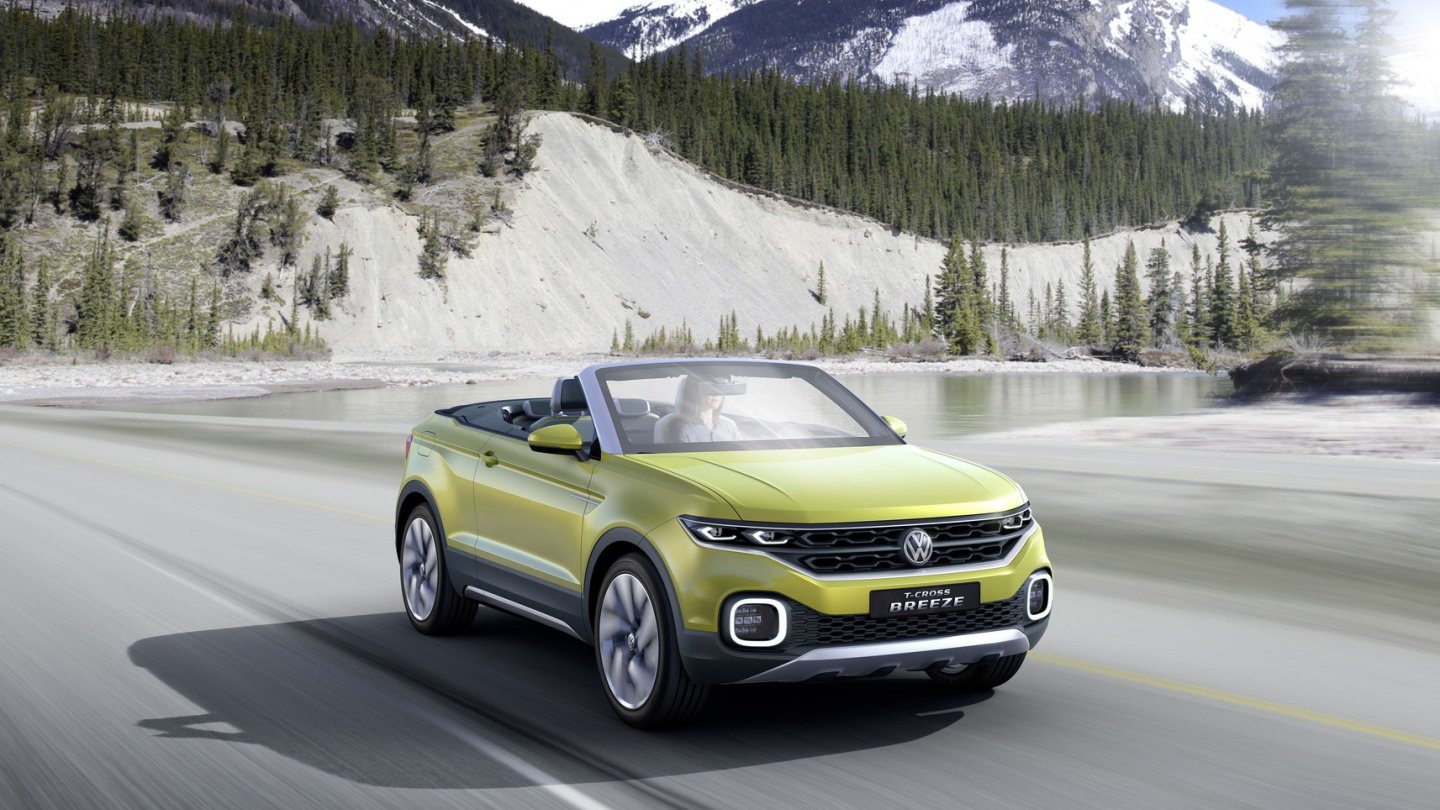 VW kommt später mit einem kleinen SUV, zeigt dazu in Genf die Cabrio-Studie T-Cross Breeze.